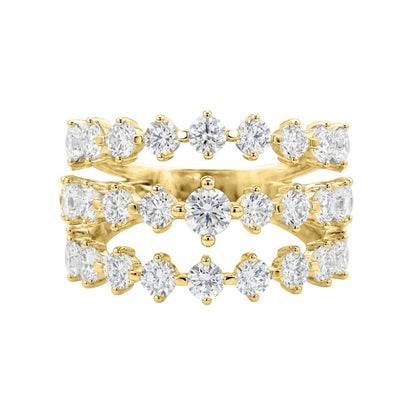 2 ct. T.W. Lab-Grown Diamond Round Statement Engagement Ring in Sterling Silver or 14K Gold over Silver
