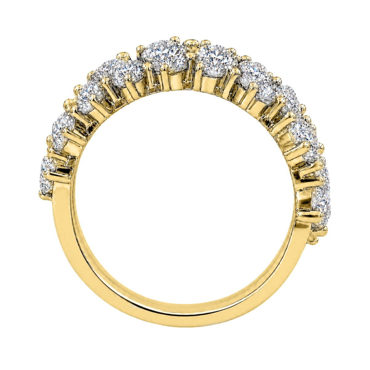 3 ct. T.W. Lab-Grown Diamond Round Statement Engagement Ring in Sterling Silver or 14K Gold over Silver
