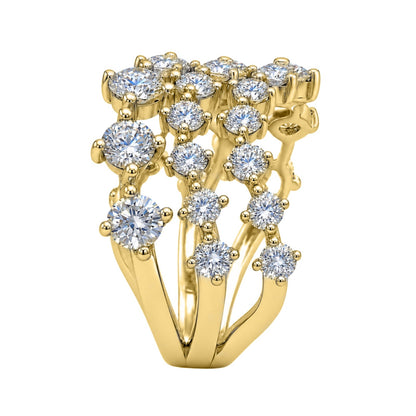 3 ct. T.W. Lab-Grown Diamond Round Statement Engagement Ring in Sterling Silver or 14K Gold over Silver