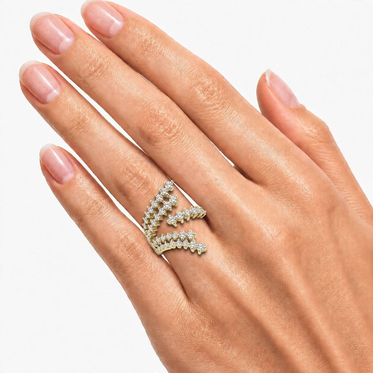 2 ct. T.W. Lab-Grown Diamond Round Statement Engagement Ring in Sterling Silver or 14K Gold over Silver