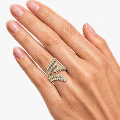 2 ct. T.W. Lab-Grown Diamond Round Statement Engagement Ring in Sterling Silver or 14K Gold over Silver