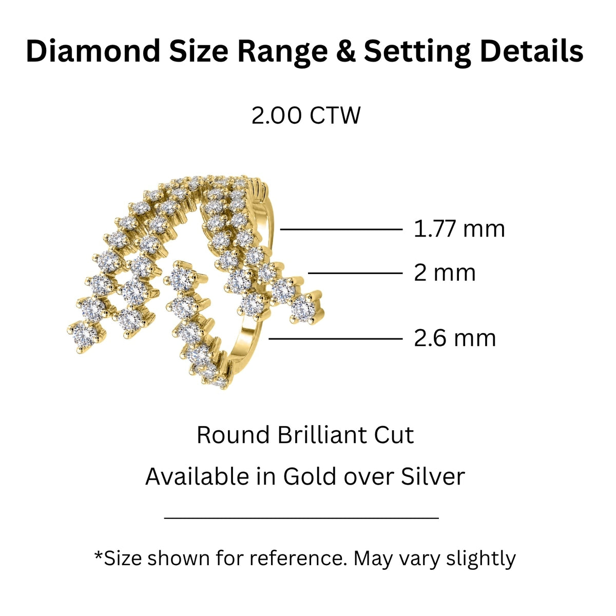 2 ct. T.W. Lab-Grown Diamond Round Statement Engagement Ring in Sterling Silver or 14K Gold over Silver