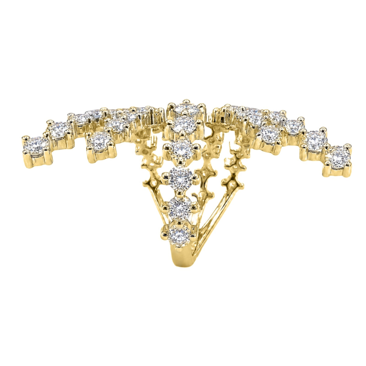 3 ct. T.W. Lab-Grown Diamond Round Statement Engagement Ring in Sterling Silver or 14K Gold over Silver
