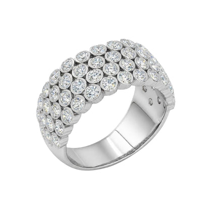 3 ct. T.W. Lab-Grown Diamond Round Statement Engagement Ring in Sterling Silver