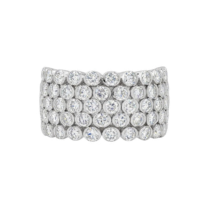 3 ct. T.W. Lab-Grown Diamond Round Statement Engagement Ring in Sterling Silver