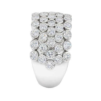 3 ct. T.W. Lab-Grown Diamond Round Statement Engagement Ring in Sterling Silver