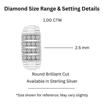 1 ct. T.W. Lab-Grown Diamond Round Engagement Ring in Sterling Silver or 14K Gold over Silver