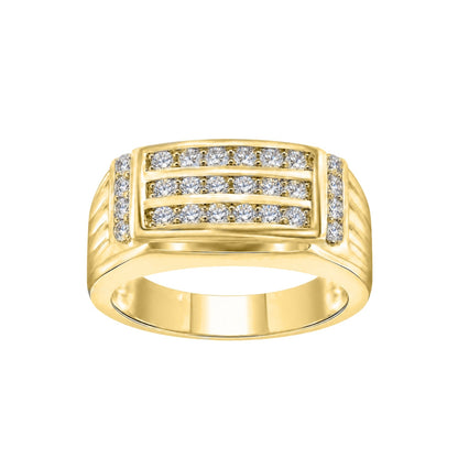 1 ct. T.W. Lab-Grown Diamond Round Engagement Ring in Sterling Silver or 14K Gold over Silver