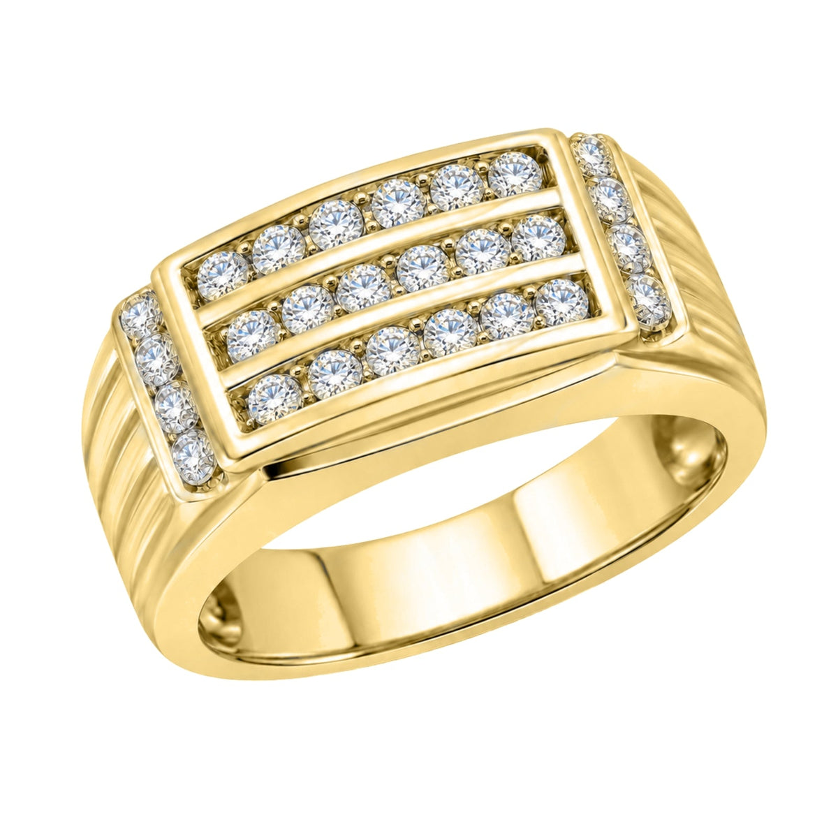 1 ct. T.W. Lab-Grown Diamond Round Engagement Ring in Sterling Silver or 14K Gold over Silver
