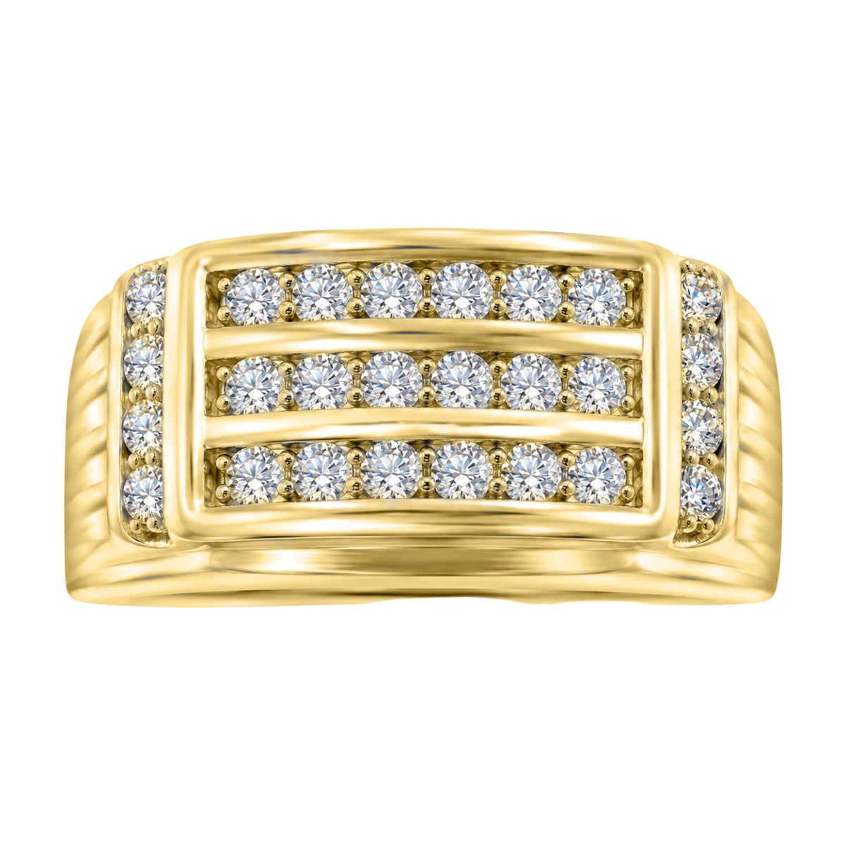 1 ct. T.W. Lab-Grown Diamond Round Engagement Ring in Sterling Silver or 14K Gold over Silver