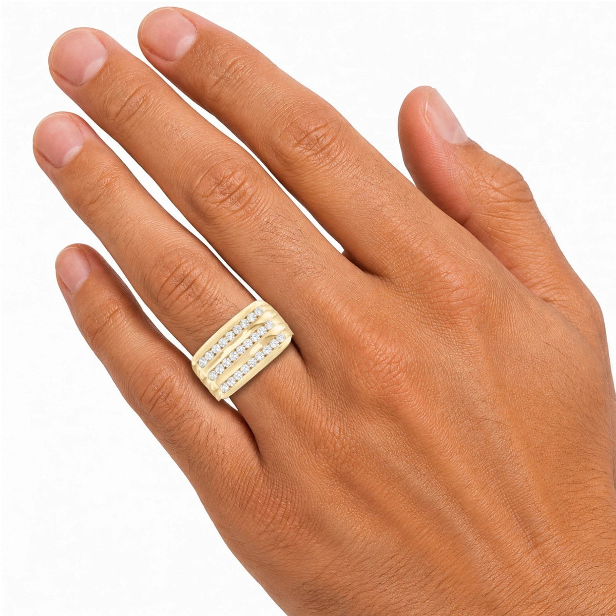 1 ct. T.W. Lab-Grown Diamond Round Engagement Ring in Sterling Silver or 14K Gold over Silver