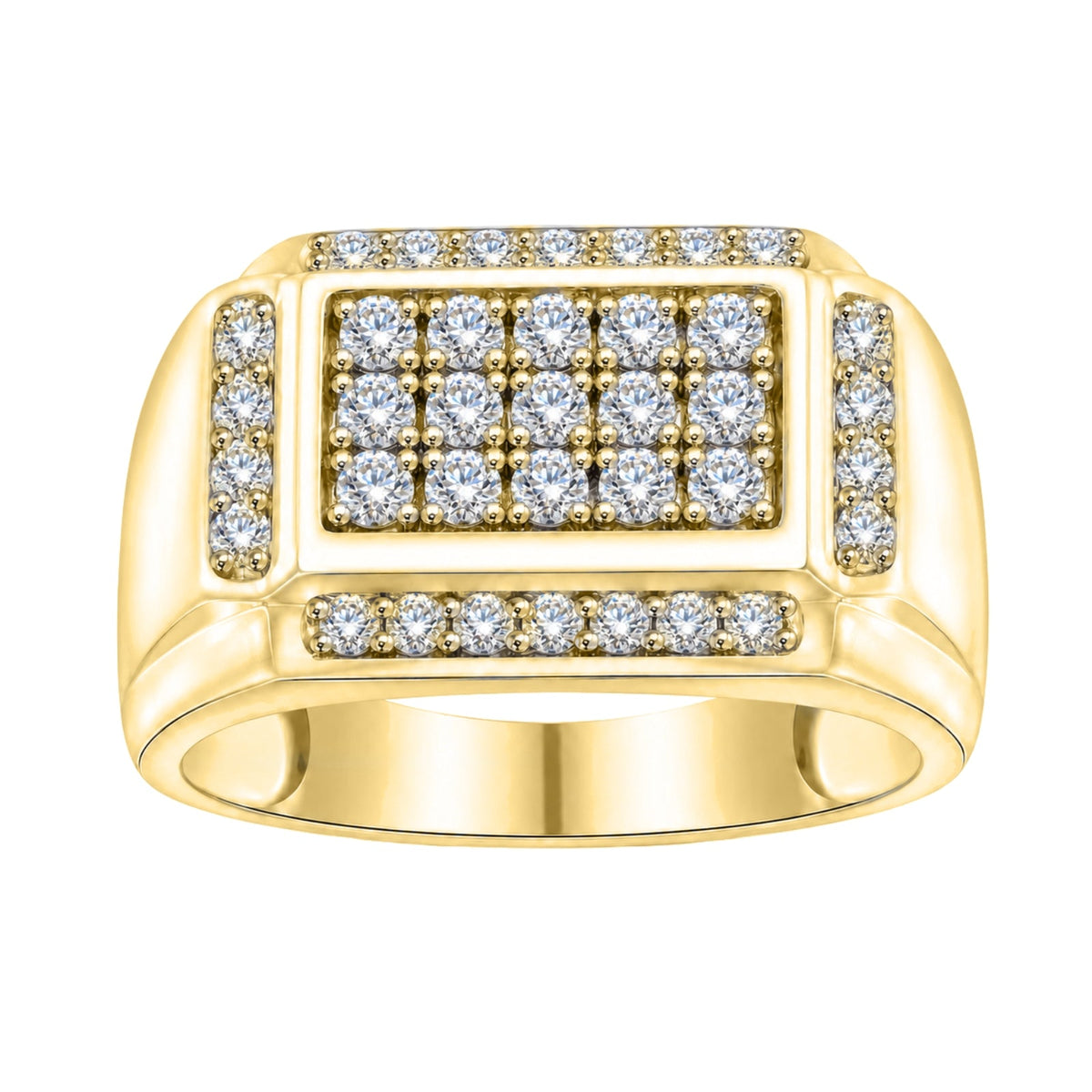 1 ct. T.W. Lab-Grown Diamond Round Engagement Ring in Sterling Silver or 14K Gold over Silver