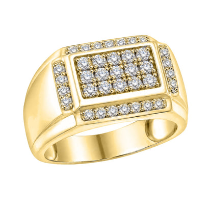 1 ct. T.W. Lab-Grown Diamond Round Engagement Ring in Sterling Silver or 14K Gold over Silver
