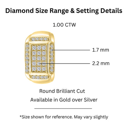 1 ct. T.W. Lab-Grown Diamond Round Engagement Ring in Sterling Silver or 14K Gold over Silver