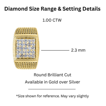 1 ct. T.W. Lab-Grown Diamond Round Engagement Ring in Sterling Silver or 14K Gold over Silver