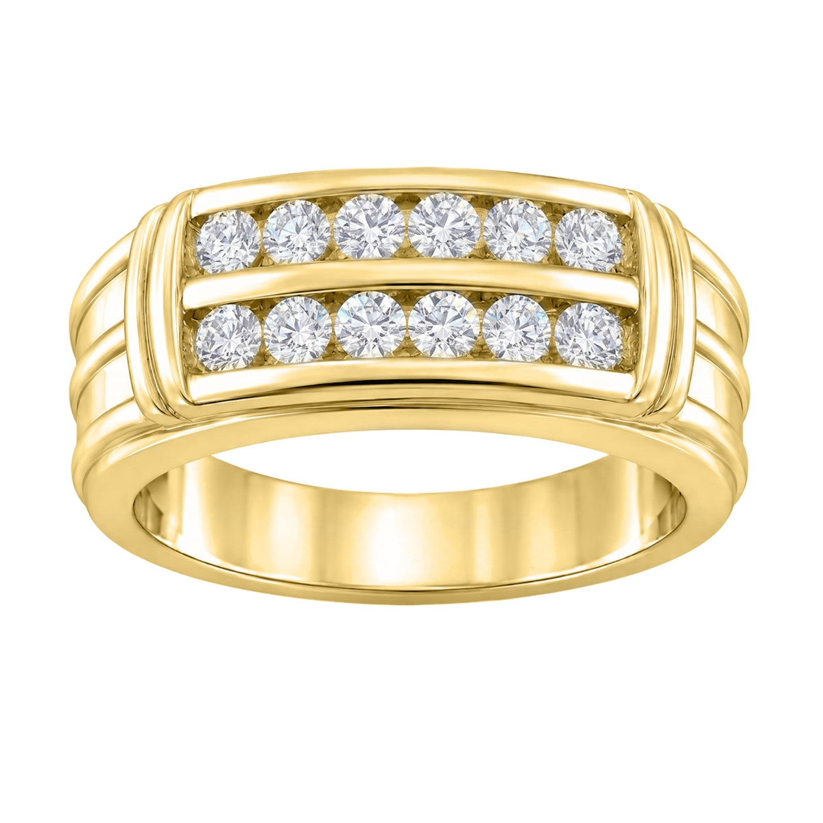 1 ct. T.W. Lab-Grown Diamond Round Engagement Ring in Sterling Silver or 14K Gold over Silver