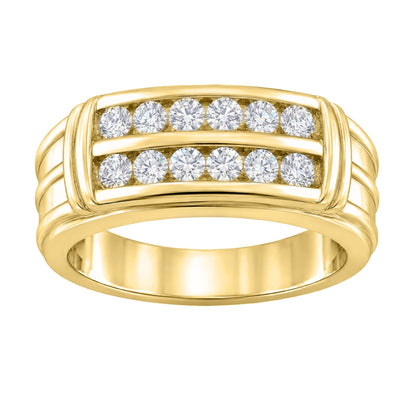 1 ct. T.W. Lab-Grown Diamond Round Engagement Ring in Sterling Silver or 14K Gold over Silver