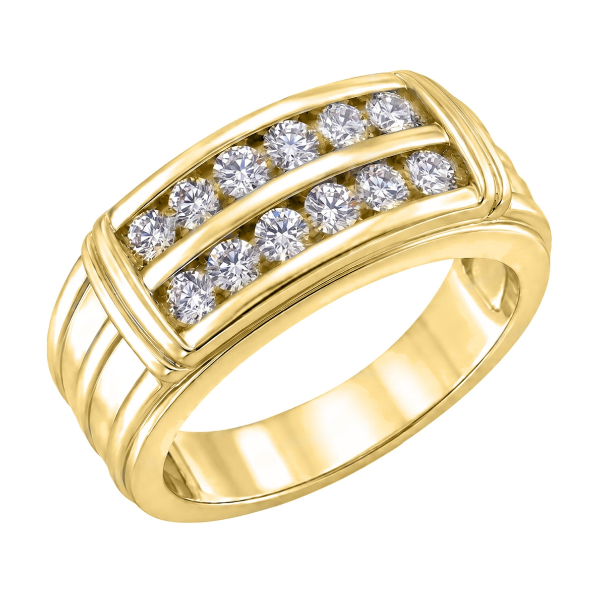 1 ct. T.W. Lab-Grown Diamond Round Engagement Ring in Sterling Silver or 14K Gold over Silver