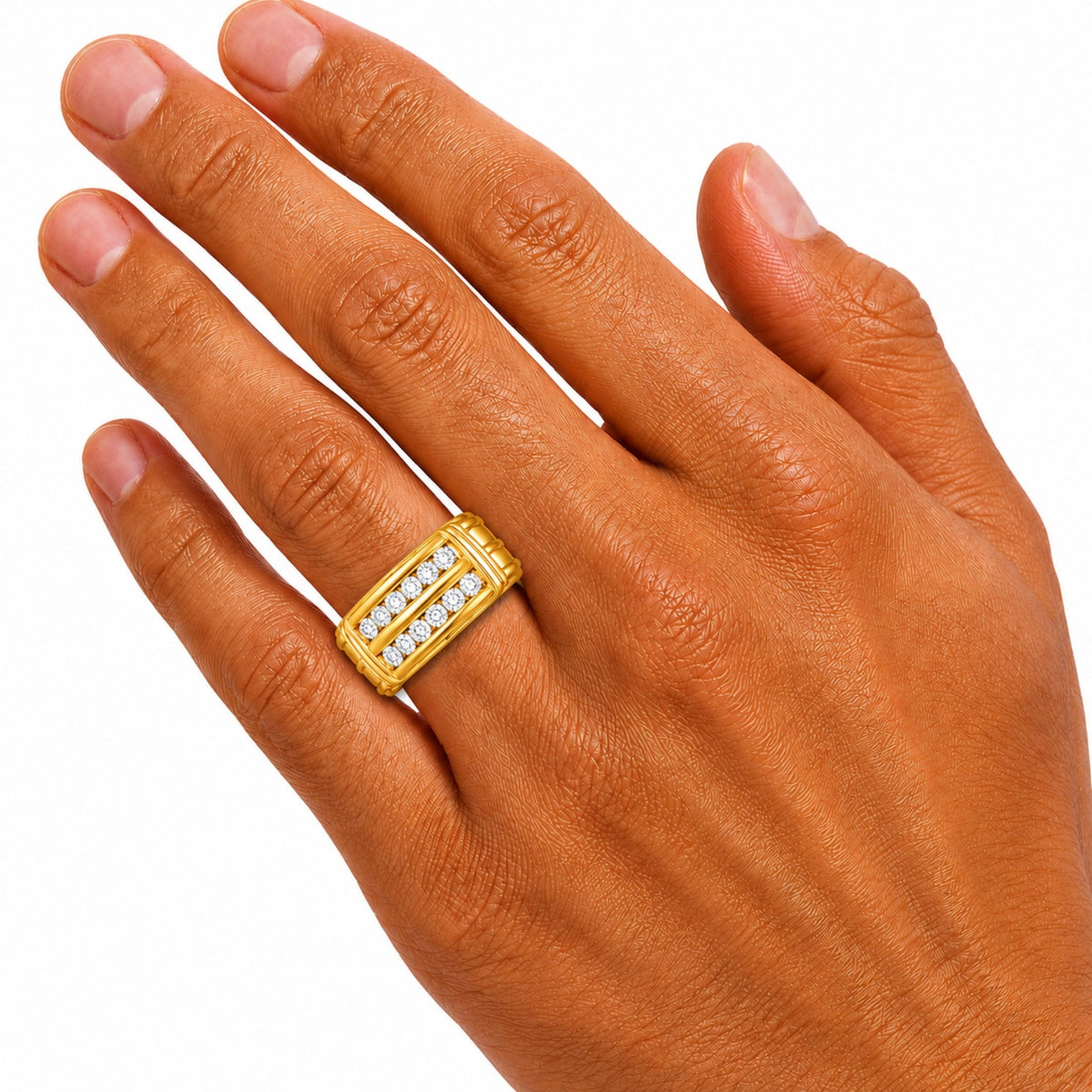 1 ct. T.W. Lab-Grown Diamond Round Engagement Ring in Sterling Silver or 14K Gold over Silver