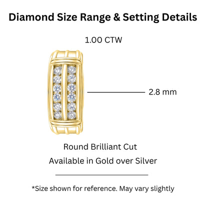 1 ct. T.W. Lab-Grown Diamond Round Engagement Ring in Sterling Silver or 14K Gold over Silver