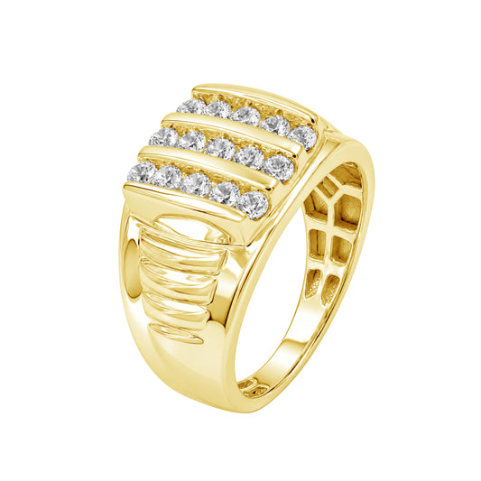 Men's 1 ct. T.W. Lab-Grown Diamond Ring in Sterling Silver or 14K Gold over Silver