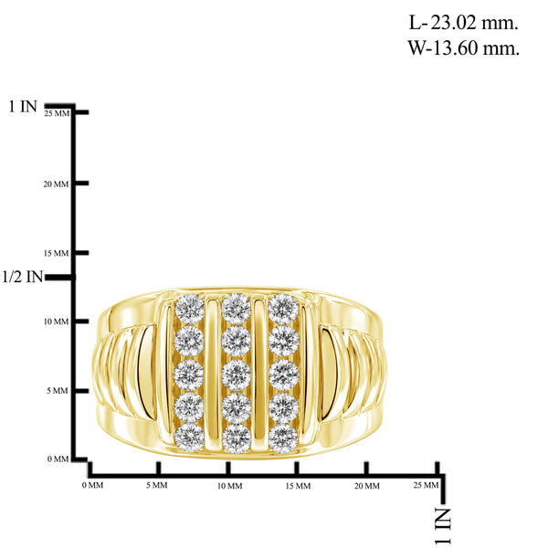 1.00 Carat T.W. Lab Grown Diamond Men's Ring (Assorted color)