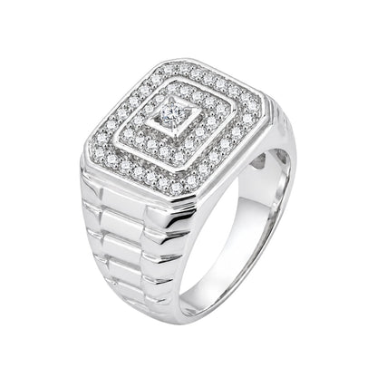 1 ct. T.W. Lab-Grown Diamond Round Engagement Ring in Sterling Silver or 14K Gold over Silver