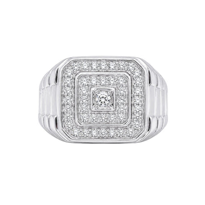 1 ct. T.W. Lab-Grown Diamond Round Engagement Ring in Sterling Silver or 14K Gold over Silver