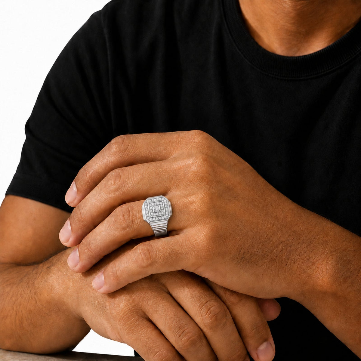 1 ct. T.W. Lab-Grown Diamond Round Engagement Ring in Sterling Silver or 14K Gold over Silver