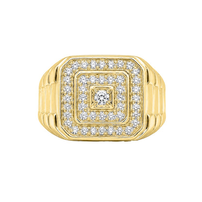 1 ct. T.W. Lab-Grown Diamond Round Engagement Ring in Sterling Silver or 14K Gold over Silver