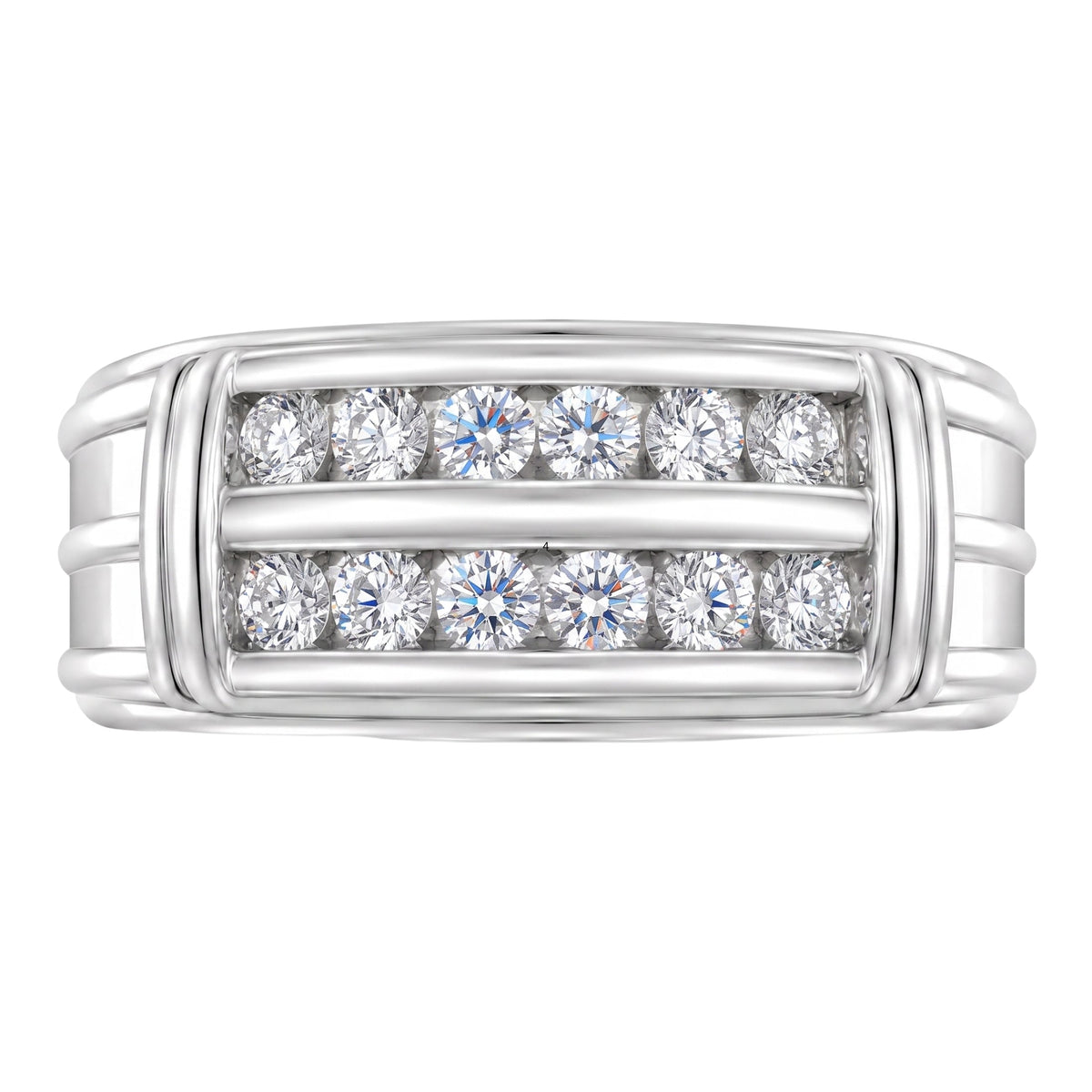 1 ct. T.W. Lab-Grown Diamond Round Engagement Ring in Sterling Silver or 14K Gold over Silver