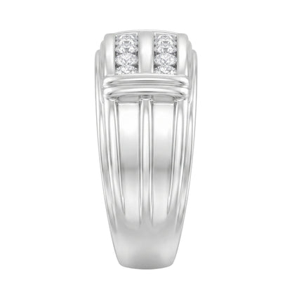 1 ct. T.W. Lab-Grown Diamond Round Engagement Ring in Sterling Silver or 14K Gold over Silver
