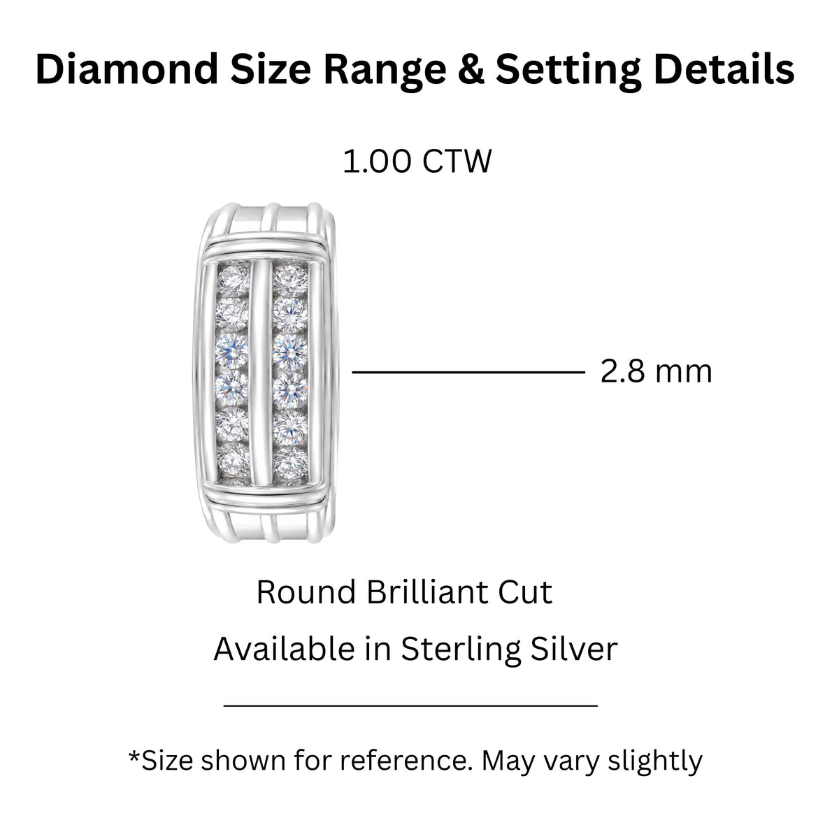 1 ct. T.W. Lab-Grown Diamond Round Engagement Ring in Sterling Silver or 14K Gold over Silver