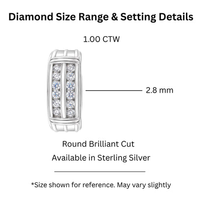 1 ct. T.W. Lab-Grown Diamond Round Engagement Ring in Sterling Silver or 14K Gold over Silver