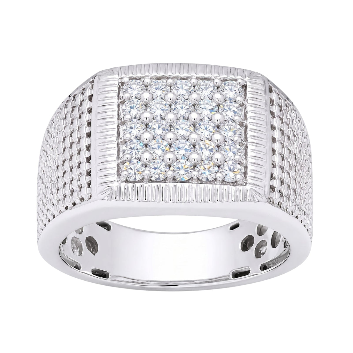 1 ct. T.W. Lab-Grown Diamond Round Engagement Ring in Sterling Silver or 14K Gold over Silver