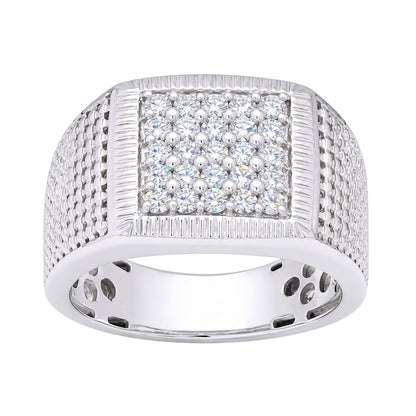 1 ct. T.W. Lab-Grown Diamond Round Engagement Ring in Sterling Silver or 14K Gold over Silver