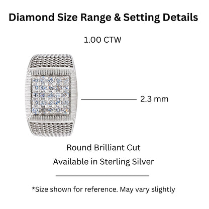 1 ct. T.W. Lab-Grown Diamond Round Engagement Ring in Sterling Silver or 14K Gold over Silver