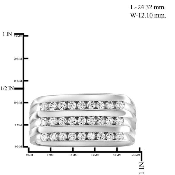 1.00 Carat T.W. Lab Grown Diamond Men's Ring (Assorted color)