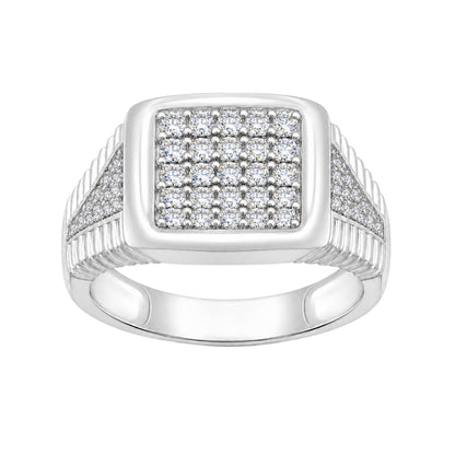 1 ct. T.W. Lab-Grown Diamond Round Engagement Ring in Sterling Silver or 14K Gold over Silver