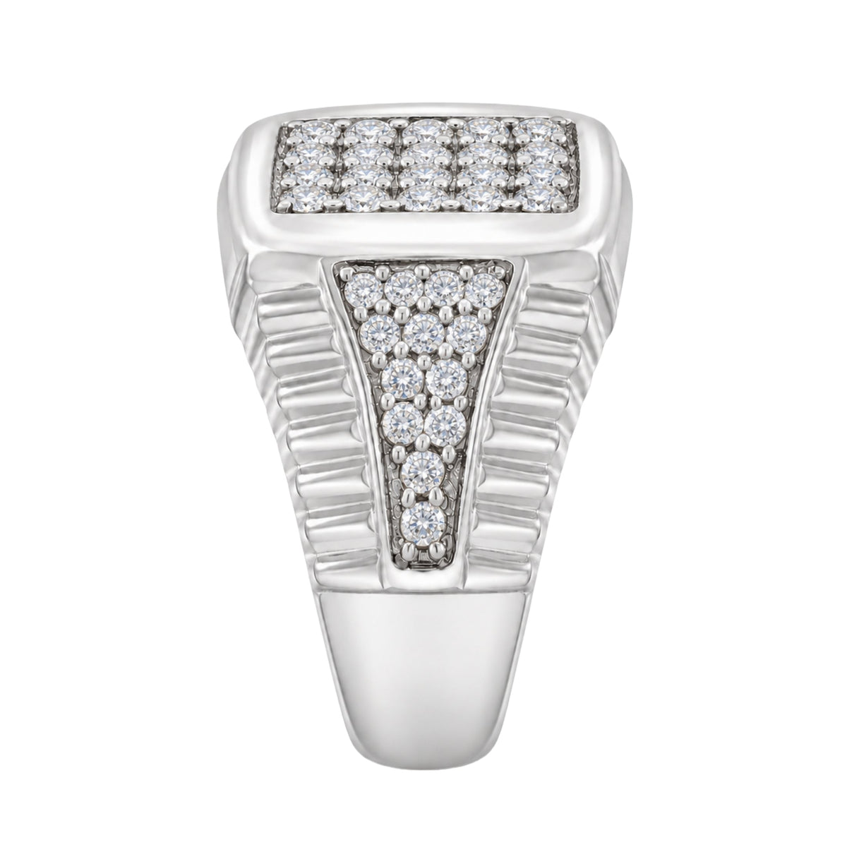 1 ct. T.W. Lab-Grown Diamond Round Engagement Ring in Sterling Silver or 14K Gold over Silver