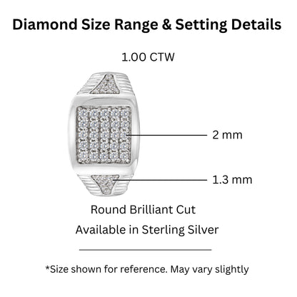 1 ct. T.W. Lab-Grown Diamond Round Engagement Ring in Sterling Silver or 14K Gold over Silver