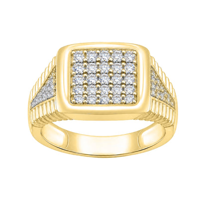 1 ct. T.W. Lab-Grown Diamond Round Engagement Ring in Sterling Silver or 14K Gold over Silver