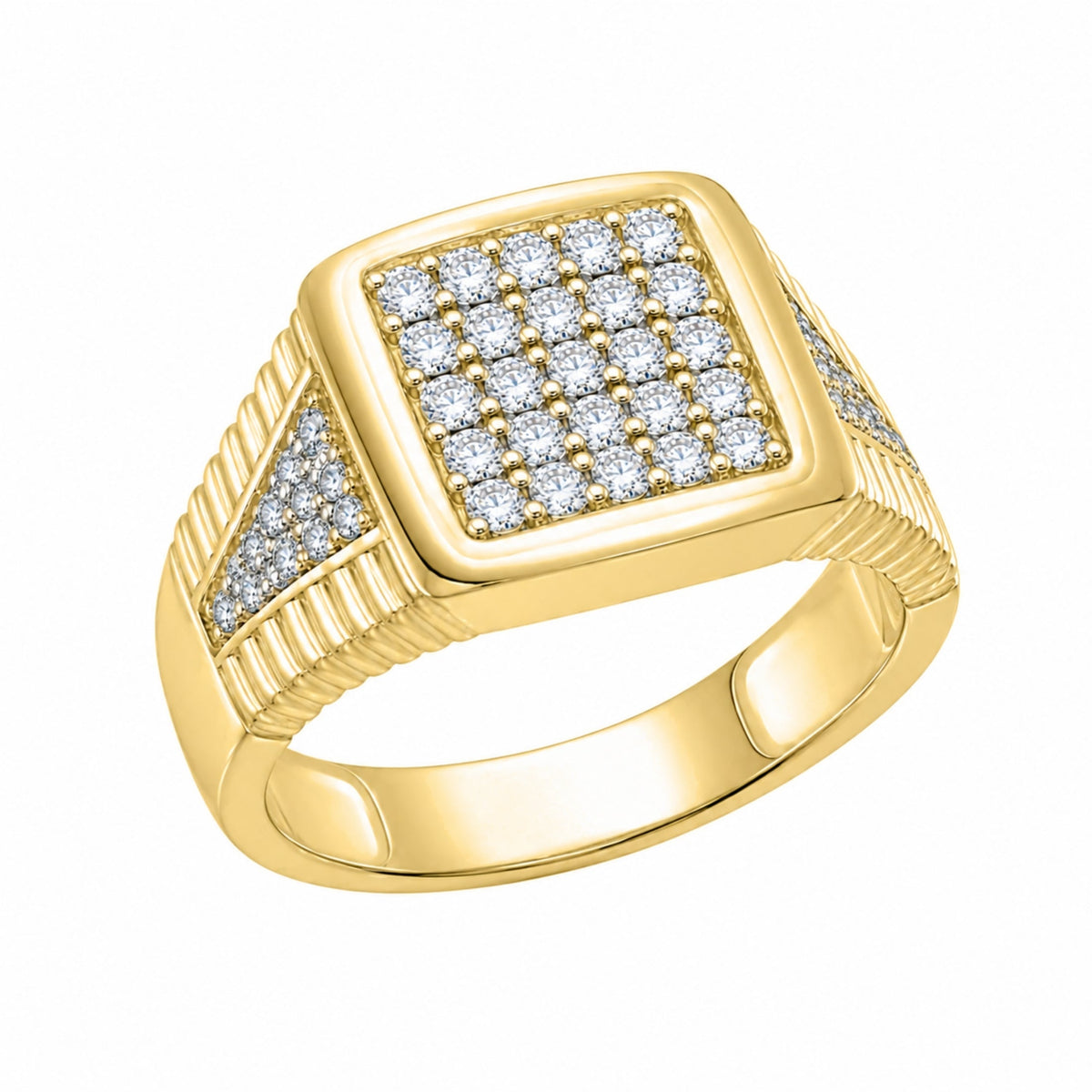 1 ct. T.W. Lab-Grown Diamond Round Engagement Ring in Sterling Silver or 14K Gold over Silver