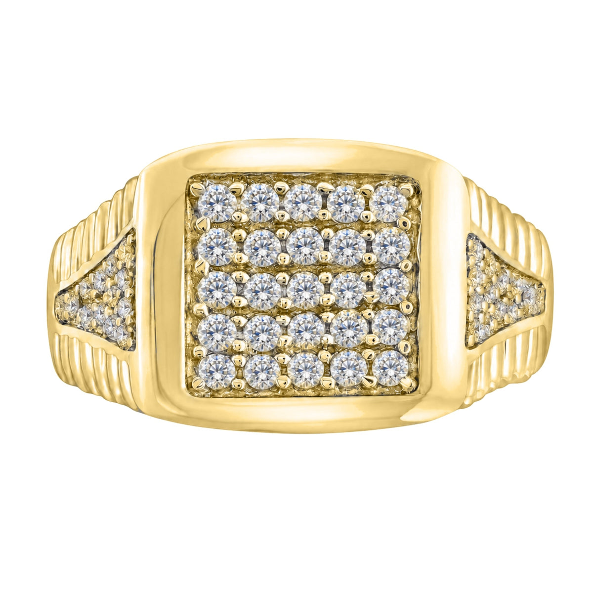 1 ct. T.W. Lab-Grown Diamond Round Engagement Ring in Sterling Silver or 14K Gold over Silver