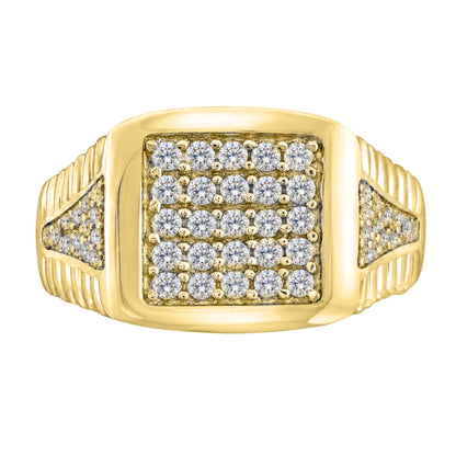 1 ct. T.W. Lab-Grown Diamond Round Engagement Ring in Sterling Silver or 14K Gold over Silver