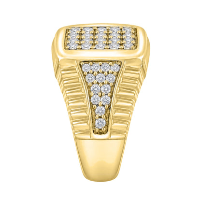 1 ct. T.W. Lab-Grown Diamond Round Engagement Ring in Sterling Silver or 14K Gold over Silver