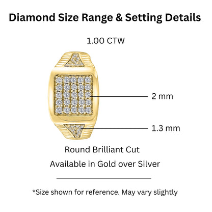 1 ct. T.W. Lab-Grown Diamond Round Engagement Ring in Sterling Silver or 14K Gold over Silver