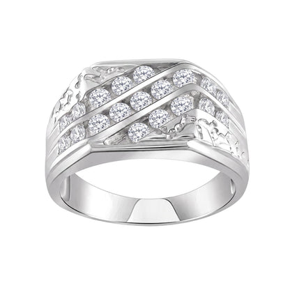 1 ct. T.W. Lab-Grown Diamond Round Engagement Ring in Sterling Silver or 14K Gold over Silver