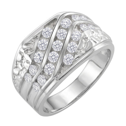 1 ct. T.W. Lab-Grown Diamond Round Engagement Ring in Sterling Silver or 14K Gold over Silver