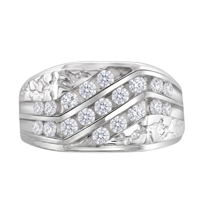 1 ct. T.W. Lab-Grown Diamond Round Engagement Ring in Sterling Silver or 14K Gold over Silver